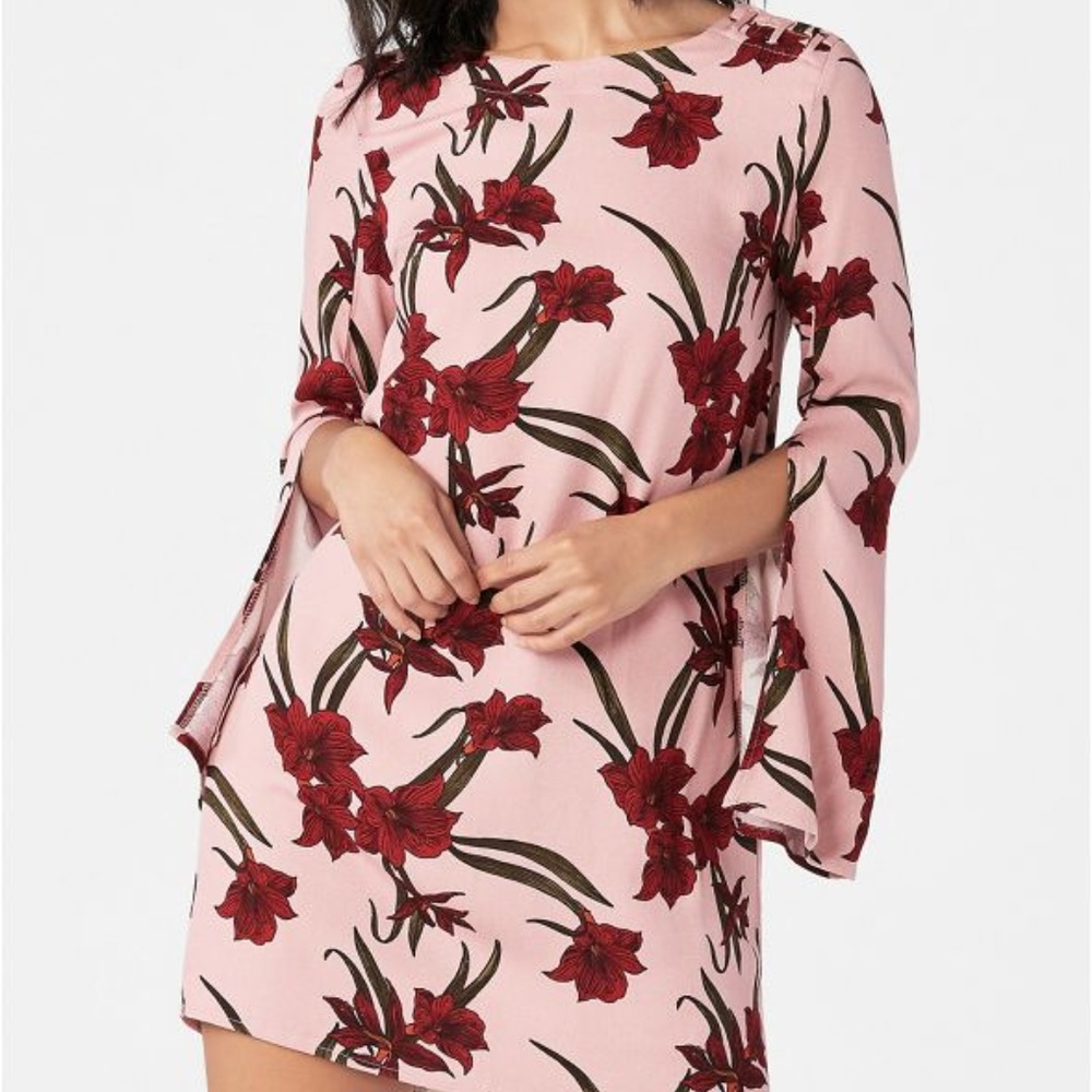 Pink long sleeve dress